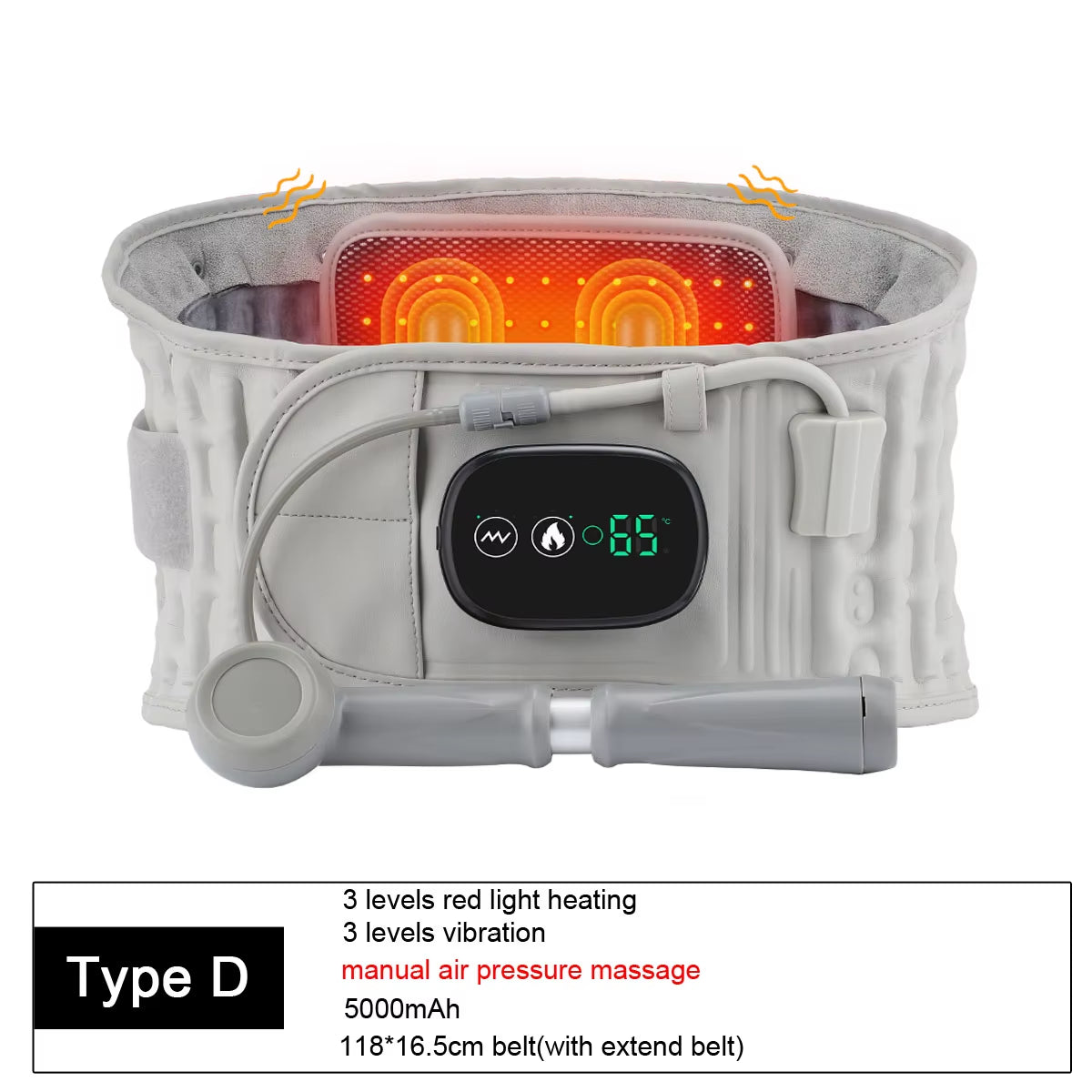 Heating Waist Belt Vibration Massager Pad Electric Temperature Massage Machine Support Brace for Female Men Muscle Relax Devices