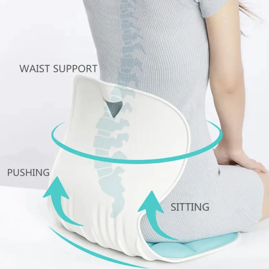 Ergonomic Memory Foam Waist Support Cushion – For Office, Home & Travel