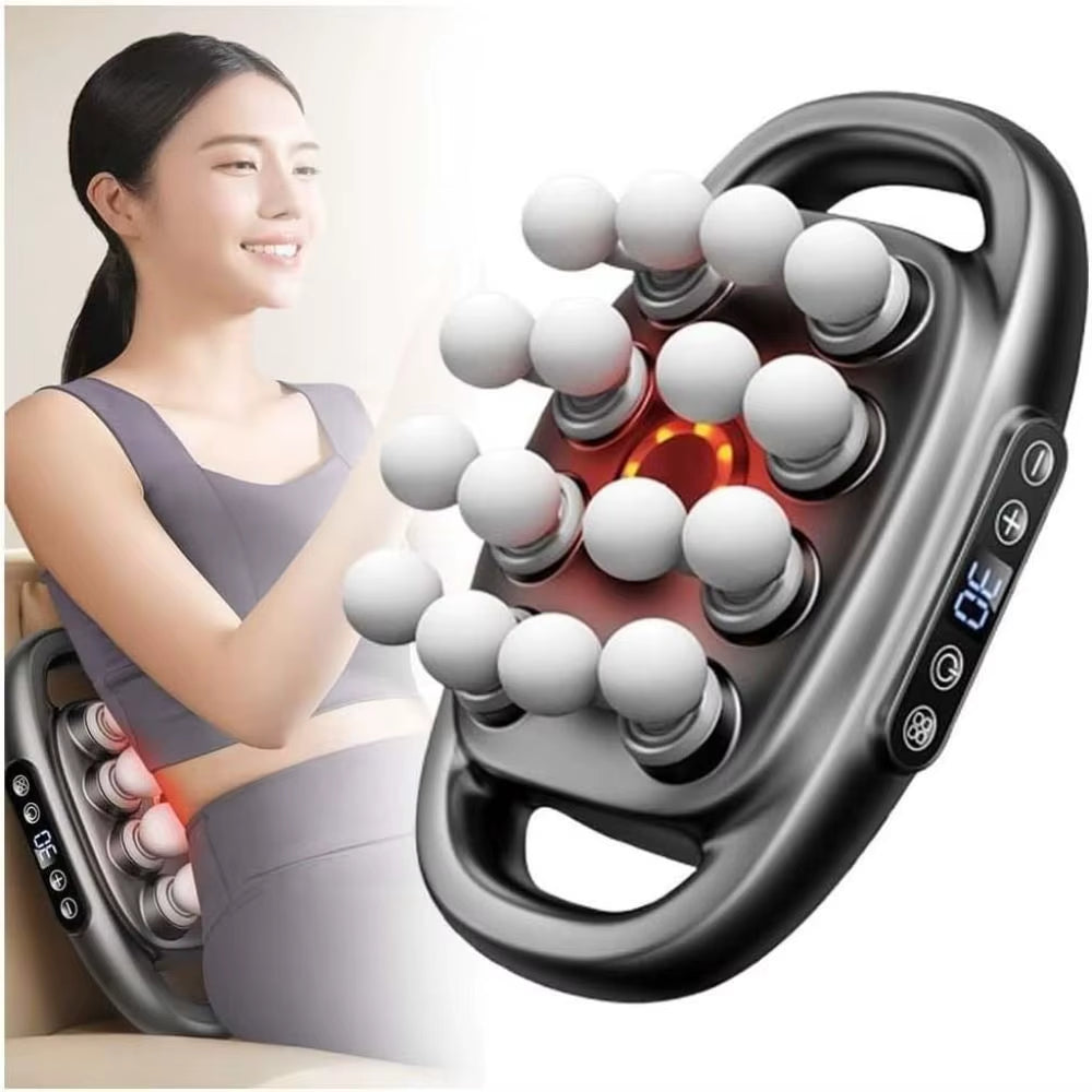 High-Frequency Vibration 16-Head Massager 30 Intensity Levels Multifunctional Usage 8-Head Massager Durable Fast Recovery