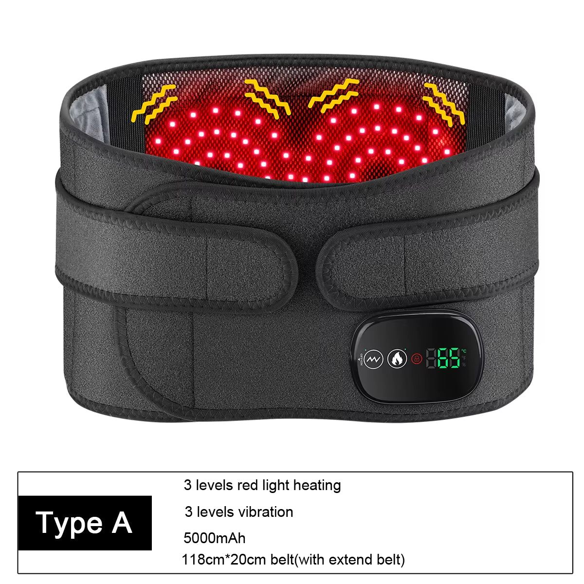 Heating Waist Belt Vibration Massager Pad Electric Temperature Massage Machine Support Brace for Female Men Muscle Relax Devices