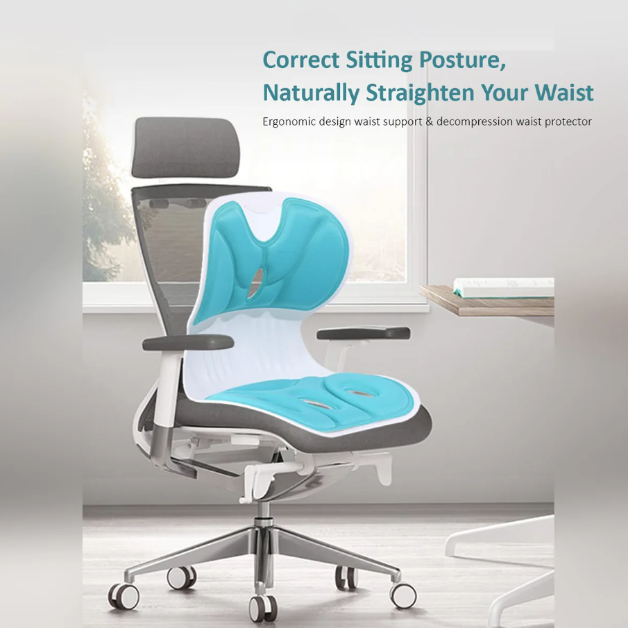 Ergonomic Memory Foam Waist Support Cushion – For Office, Home & Travel