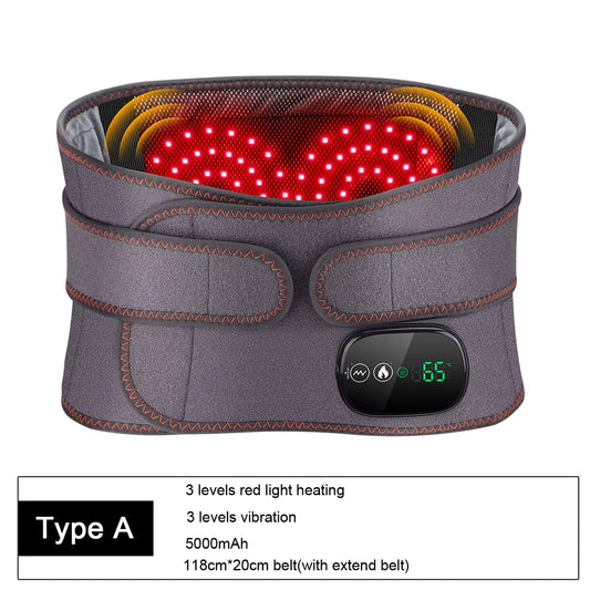 Heating Waist Belt Vibration Massager Pad Electric Temperature Massage Machine Support Brace for Female Men Muscle Relax Devices