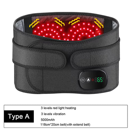 Heating Waist Belt Vibration Massager Pad Electric Temperature Massage Machine Support Brace for Female Men Muscle Relax Devices