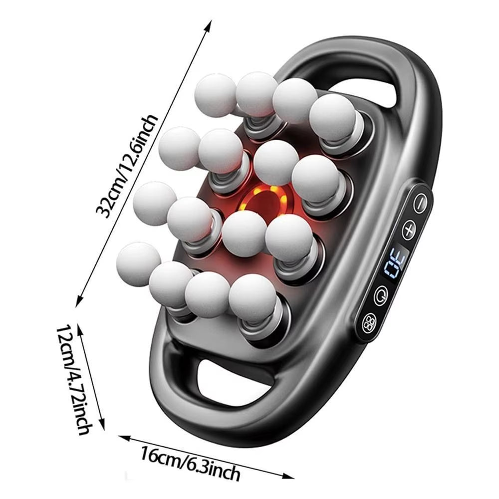High-Frequency Vibration 16-Head Massager 30 Intensity Levels Multifunctional Usage 8-Head Massager Durable Fast Recovery