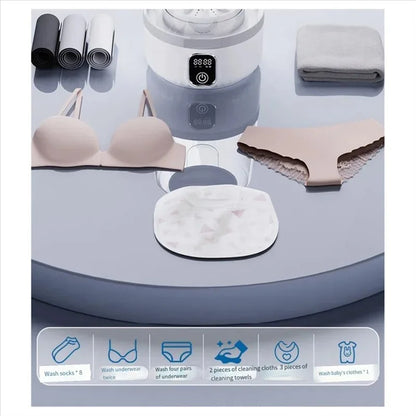 Experience Ultimate Convenience with Our Portable Deep Clean Mini Washing Machine - Perfect for Socks, Baby Clothes, and More!