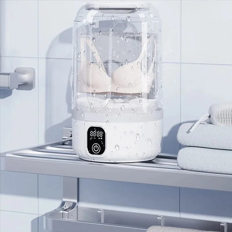 Experience Ultimate Convenience with Our Portable Deep Clean Mini Washing Machine - Perfect for Socks, Baby Clothes, and More!